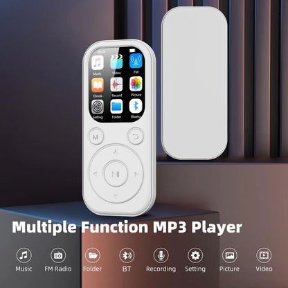 2026 New 1.8 inch Slim MP3 Player Bluetooth 5.4 — Portable Walkman, Compatible eBook Recording FM Radio Music Player