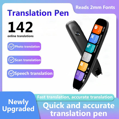 Translation Pen for Dyslexia Scanner Reading Pen 142 Text to Speech Smart Recording Pen Voice Wireless Text Extract Translator
