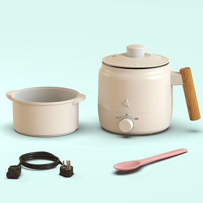 1.2L Electric Cooker Student Dormitory Low Power Noodle Cooker Multifunction Pot Portable Travel Mini Electric Hot Pot 200W