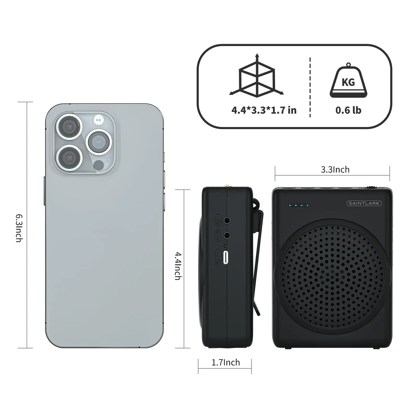 Bluetooth Voice Amplifier SAINTLARK S22 Portable For Teaching Lecture Tour Guide Promotion U-Disk Megaphone Microphone Speaker
