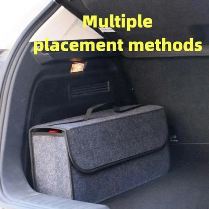 Car Trunk Soft Felt Storage Box - Large Anti-Slip Compartment Organizer, Auto Boot Storage Accessories