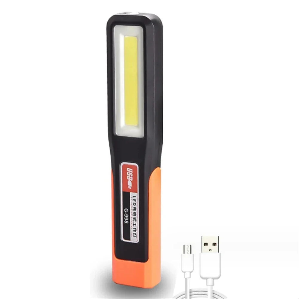 LED work light with magnet lighting maintenance flashlight Car Garage Lamp Mechanic charging COB car maintenance light with hook