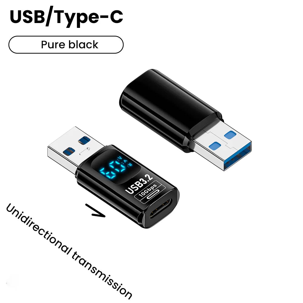 120W USB 3.2 Digital Display Adapter 10Gbps USB 3.2 to Type C Adapter USB Male To USB Female Converter For PC Laptop OTG Adapter