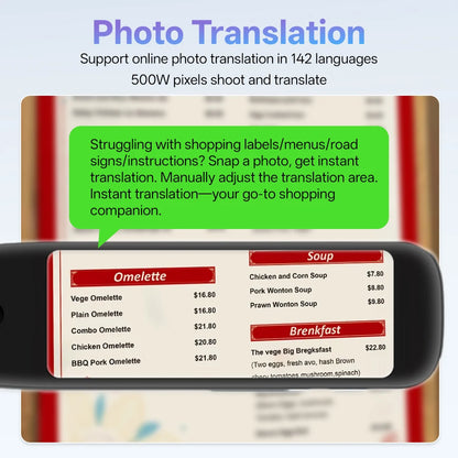 MSAI S10 Smart Scan Translator Pen Offline Extract 21 Languages Photo Translate 134 Voice Translation Dictionary Recorder ﻿