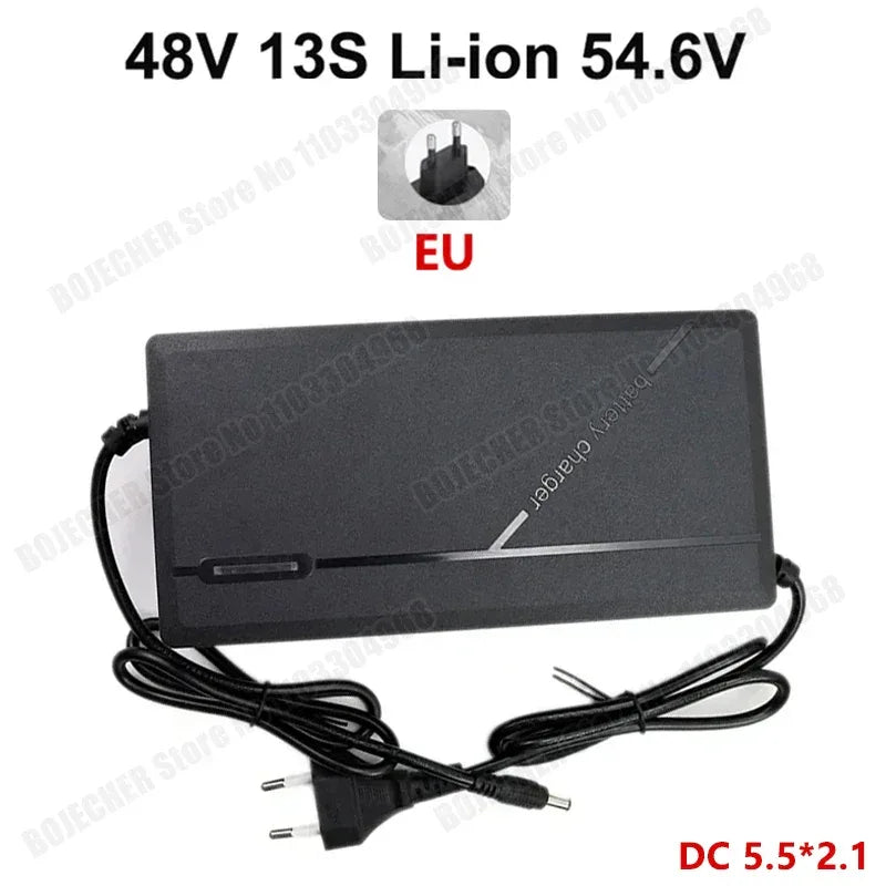 36V 48V 60V 72V Charger 2A 3A 5A 10S 13S 16S 20S Li-ion Battery Pack 42V 54.6V 67.2V 84V Ebike Intelligent Fast Charging EU Plug