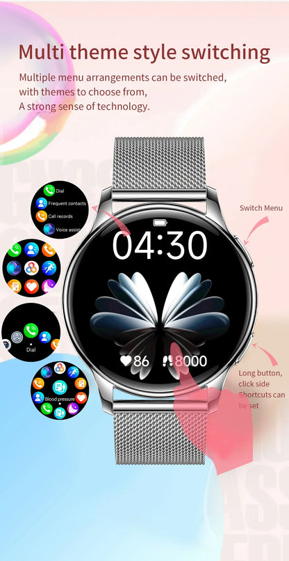 New Original Ultra Thin Women SmartWatch 1.32"AMOLED Display HD 466*466 Always Show Time Call Reminder for Women Smartwatch gift