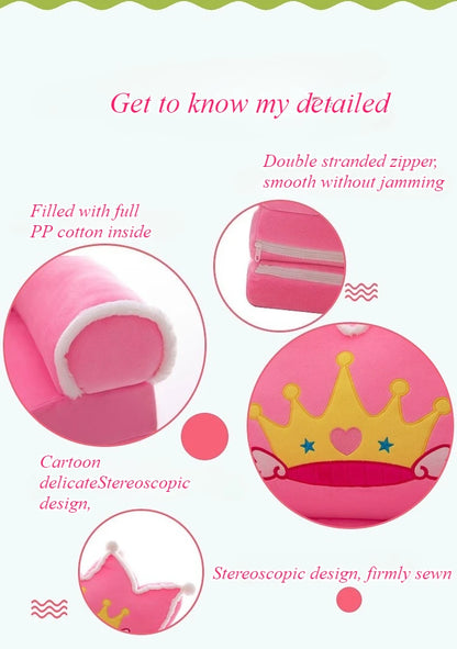 Three-layer folding children's small sofa cartoon kindergarten baby seat stool plush toy lazy sofa removable