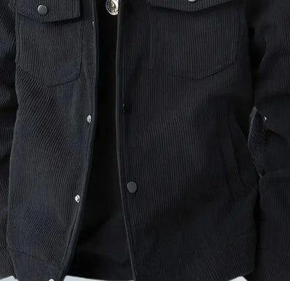 Men's Casual Outdoor Jacket Pure Color Buttoned Collar Autumn Winter 2025 Fashion Trendy Style for Men