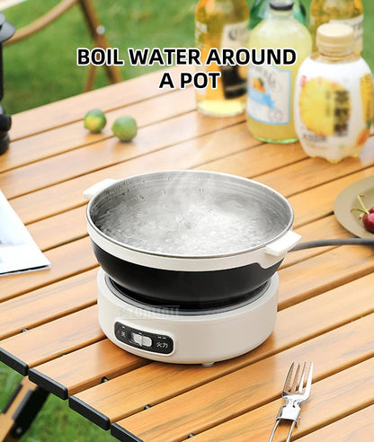 Kitchen Fast Heating Cooker Durable Portable Foldable Multi Cooker Split Stainless Steel Electric Pot