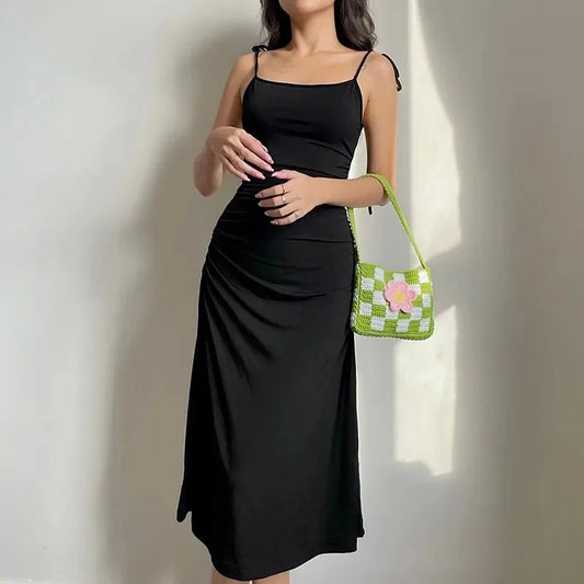2024 Summer Dresses For Women Sexy Bodycon Elegant Satin Slip Sleeveless Backless Outfits Ladies Birthday Party Club Sundress by PDG ibma