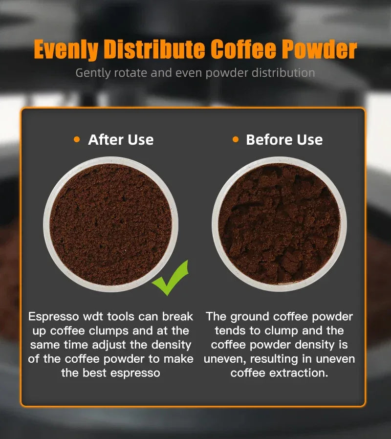 ALIKISSCAFE WDT Tools Rotary 51mm 54mm 58mm Espresso Stirrer Needle Distributor Magnetic Coffee Maker Accessories Barista Tools