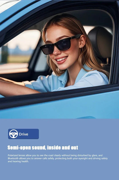 CLLOIO Bluetooth Smart Prescription Glasses Magnet Clip On Polarized Myopia Eyewear Anti Blue Light Progressive Reading Glasses