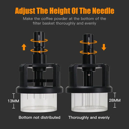 ALIKISSCAFE WDT Tools Rotary 51mm 54mm 58mm Espresso Stirrer Needle Distributor Magnetic Coffee Maker Accessories Barista Tools
