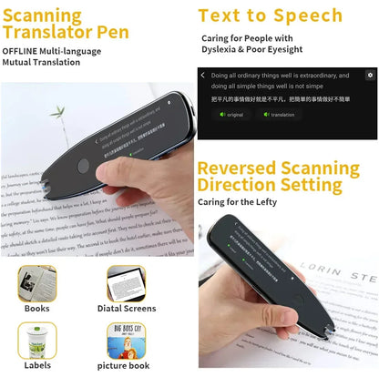 German Spanish French Italian Korean Portuguese Russian Scanning Voice Translation Pen Offline Online Language Learn Translator