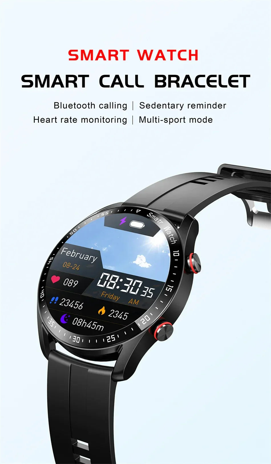 2026 New Voice Call Smart Watch Men GT Series HD AMOLED Screen Heart Rate Sports Watch ECG+PPG Health Smartwatch For Android IOS