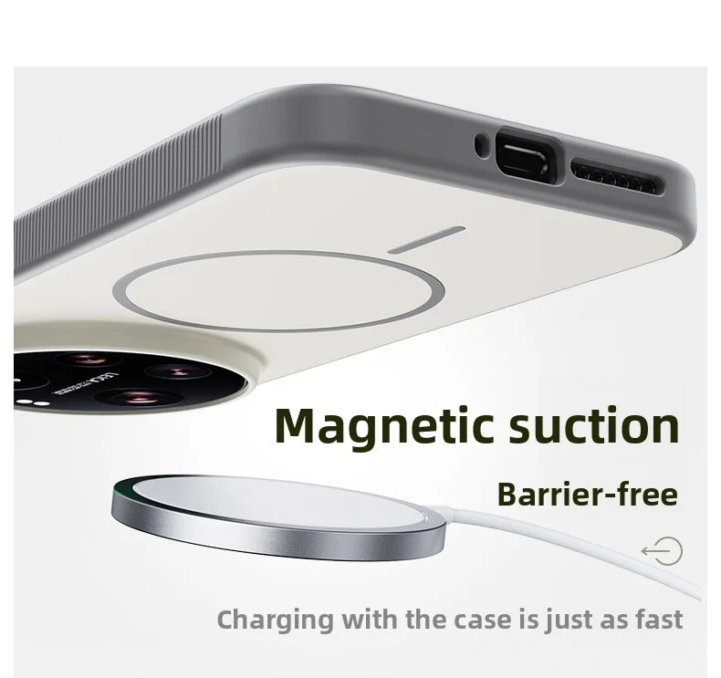 For Xiaomi Mi 17 Ultra Case Hard Silicone Skin Magnetic Wireless Charging Protective Back Cover For Xiaomi Mi 17 17Ultra hell