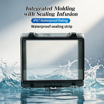 Outdoor Waterproof Window Cover with Lockable Circuit Breaker Electrical Box, Transparent Cover for IP67-Rated Button and Instru