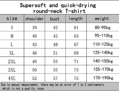 Men's Casual Outdoor Activity Short Sleeved T-shirt Summer Unisex Quick Drying Sports T-shirt