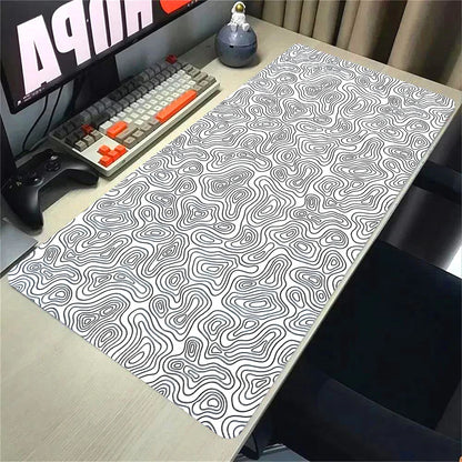 Topographic Mousepad Strata Liquid Mouse Pad Black 500x1000 Mat Gamer 900x400 Extended Pad Custom Mauseped Rubber Office Carpet
