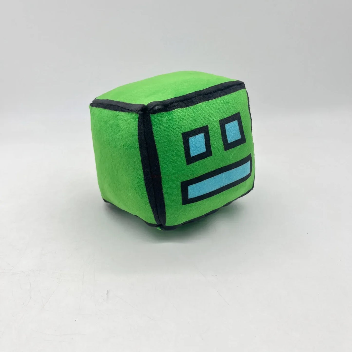 12cm New Halloween Geometry Dash Cube Plush Toys Small Pillow Stuffed Plushie Doll Square Pendant Game Cute Kids Birthday Gift