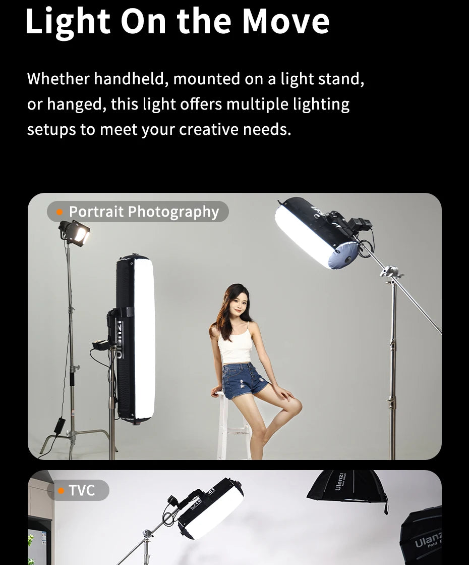 Ulanzi AL60 Inflatable Foldable Air Tube Light LED Light Fill Light 2700-6500K 2070Lux/0.5m with Remote control for Photography