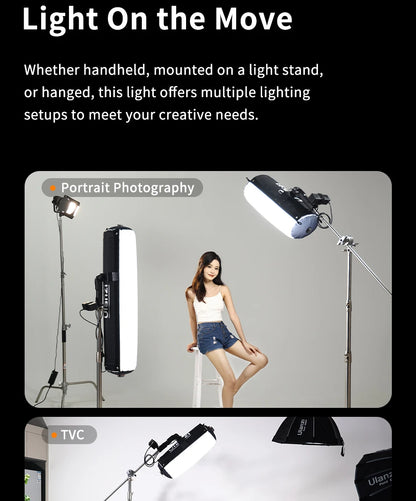 Ulanzi AL60 Inflatable Foldable Air Tube Light LED Light Fill Light 2700-6500K 2070Lux/0.5m with Remote control for Photography