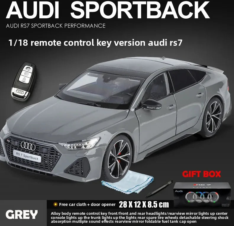Simulation 1:18 AUDI RS7 Sportback Alloy Car Model Children Toy Vehicle Collectibles Miniature Voiture Home Decor Birthday Gift