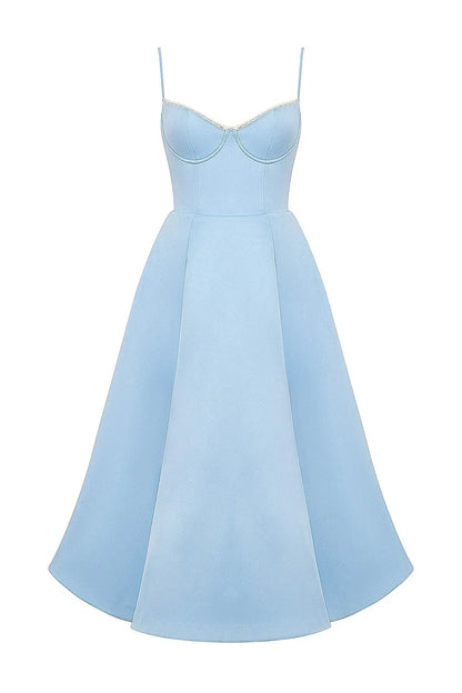2026 Spring/summer High End Satin Strapless Heavy Industry French Waist Strap Sexy Hot Girl Medium Long Dress Women Elegant