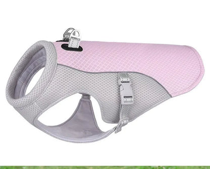 Dog Cooling Vest Dog Harness Cooler Jacket ,Reflective Breathable for Walking Dog Outdoor Camping and Hunting Training