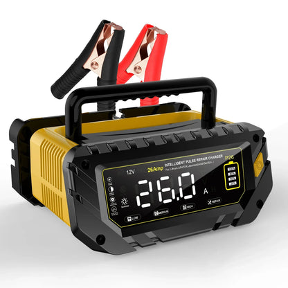 HTRC 40A Car Battery Charger 6V 12V 24V Charger for Lithium LiFePO4 Lead-acid AGM GEL Battery 9-stage Car Motorcycle Charger