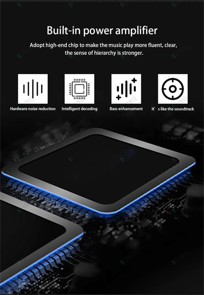 Mini Wall Amplifier Panel Bluetooth-compatible HiFi Home Theater Stereo Sound Audio TF USB Music control system ceiling speakers