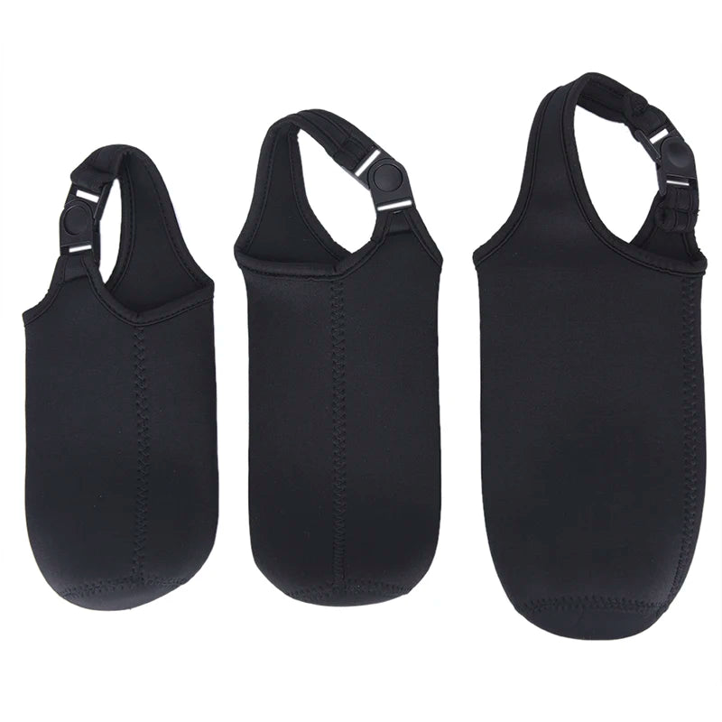 【SE】Portable Water Bottle Insulated Neoprene Holder Pouch Bag 420ML/550ML/750ML Travel Thermos Cup Cover With Adjustable Strap