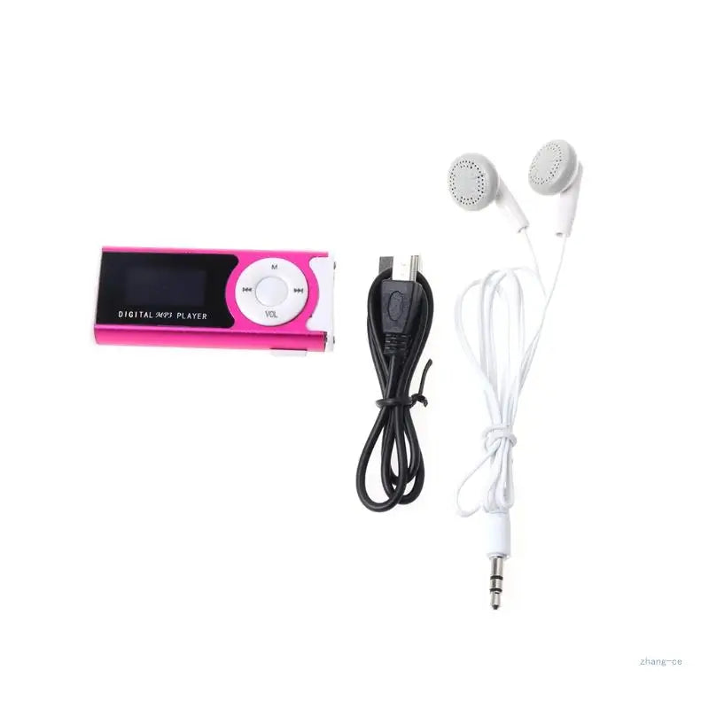 Mini USB Aluminum LCD Screen 32GB Card Clip Design Digital Music MP3