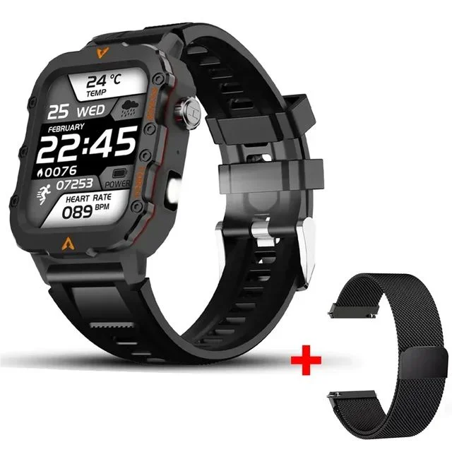 2025 Smartwatch Military Outdoor Sports Watches For Man Woman LED Flashlight Health Monitoring 1.73 inch Bluetooth Watches New