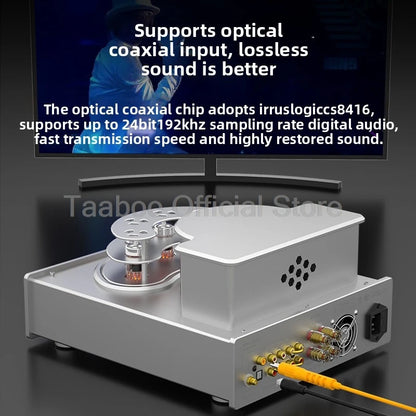 Home Theater Set 5.0 Bluetooth Amplifier 75Wx2 Tube Amp with Aluminum Case 6.5inch Speakers 120W Loudspeakers For Home Studio DJ