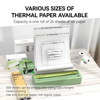 PeriPage P80 Portable Printers Wireless for Travel, Bluetooth Mobile Printer Portable Compatible with Phone & Laptop