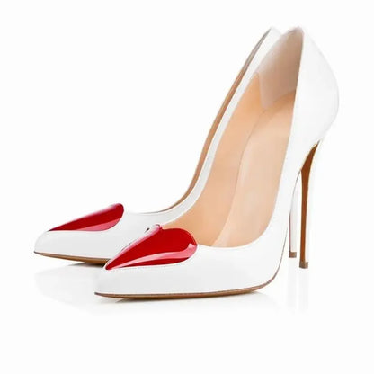 Women Pumps Love Heart-shaped Pointed Toe Stiletto High Heels Customize Chic Designer Female Shallow Party Dress Wedding Shoes