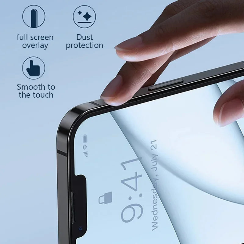 5PCS Tempered Glass For iPhone 16 15 14 13 12 11 Pro Max SE 2020 2022 X XR XS Max 13 12 Mini 15 14 Plus 8 Screen Protector glass