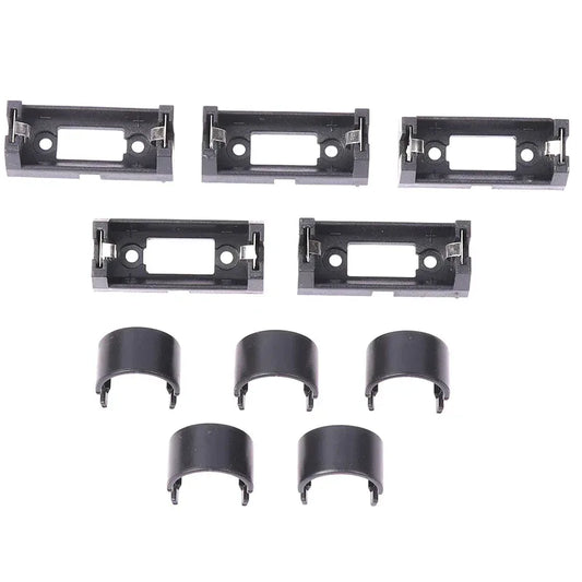 5Pcs Plug-in CR123A Battery Holder 16340 Battery Box LIR123A Battery Storage Box CR123A Battery Box Cover For PCB DIY