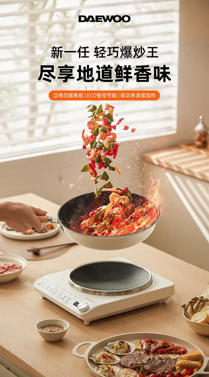 Daewoo concave ultra-thin induction cooker household wok integrated 3000W high-power hot pot fire