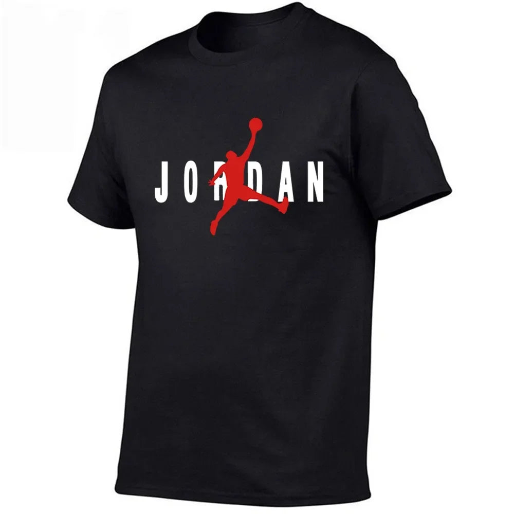 2026 Men's New High Quality Short Sleeve T-shirt Cotton Sweat Absorption Printed Sports T-shirt Men Casual Fashion Short Sleeve