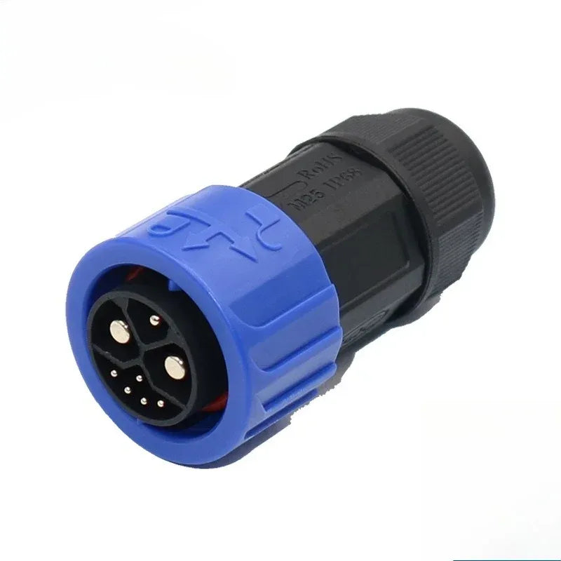 50A M25 2+1+5 Lithium Battery Charing Plug Socket Waterproof IP68 Self-locking Aviation Plug Energy Storage Power Connector