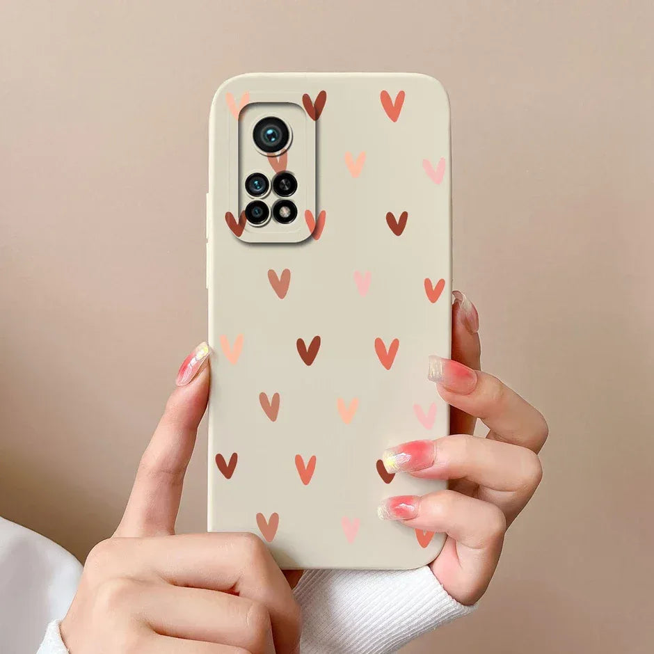 For Xiaomi Mi 10T 5G Phone Case Matte Liquid Silicone Shell For Xiaomi Mi 10T Pro 5G Cute Cat Cartoons Ultrathin Fashion Fundas
