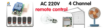 433MHz Universal Wireless Remote Control DC 12V 2CH rf Relay Receiver and Transmitter for Universal Garage door and gate Control