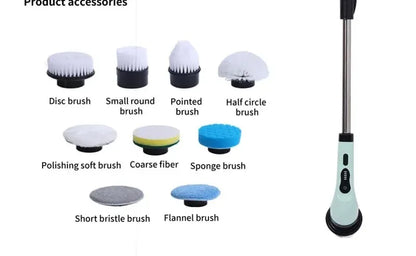 Cordless Multifunctional Electric Cleaning Brush - Spin Scrubber Portable Toilet Mop for Kitchen & Bathroom