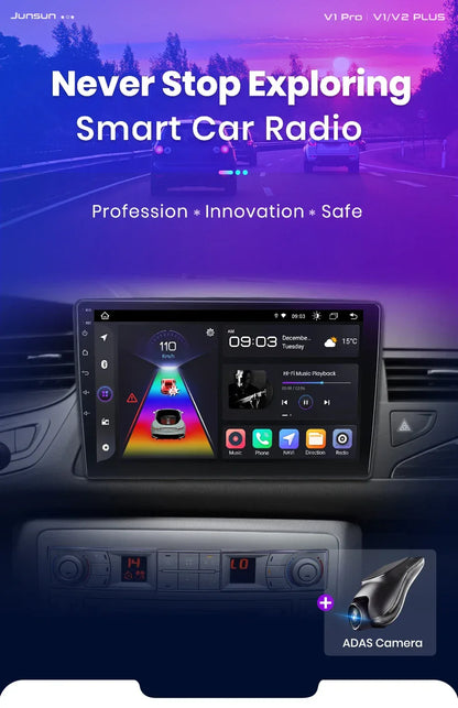 Junsun Wireless CarPlay Android Auto Car Radio For Citroen C5 2008 2009 2010-2017 RDS 4G WiFi GPS 2din BT Car accessories