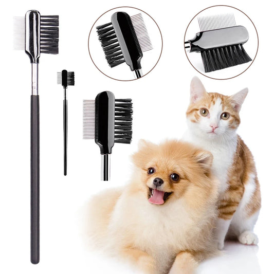 1Pc Pet Grooming Brush Pet Tear Stain Remover Brush Eye Beauty Brush for Cats and Dogs Eye Fluid Remover Brush Mj125 by PDG ibma