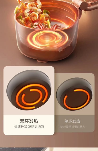 Household multifunctional electric cooking pot frying pan integrated folding pot student dormitory electric cooking pot