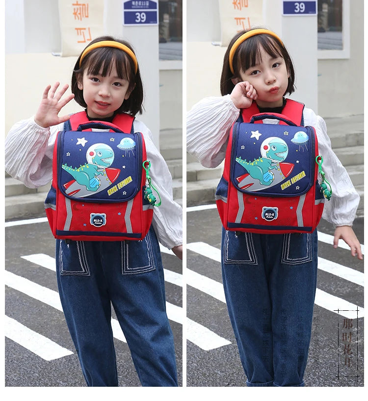 Cute Dinosaur Children Primary School Backpack 1 Grade Sac A Dos Pack Boys Cartoon School Bags For Kids Satchels Mochila Hombre