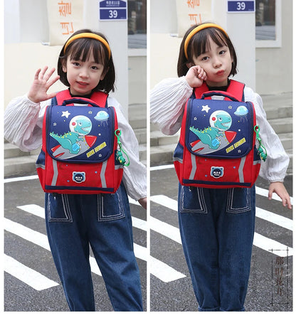 Cute Dinosaur Children Primary School Backpack 1 Grade Sac A Dos Pack Boys Cartoon School Bags For Kids Satchels Mochila Hombre